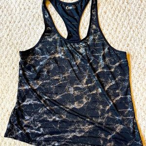 Zyia black and silver Havana tank top
